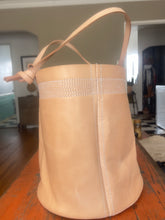 Load image into Gallery viewer, Wabi Sabi Leather Basket - NATURAL VEG TAN