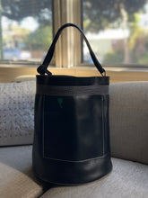 Load image into Gallery viewer, Wabi Sabi Leather Basket - Oxford Black (semi-glossy)