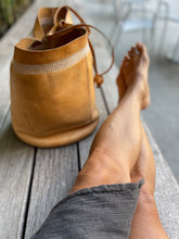 Load image into Gallery viewer, Wabi Sabi Leather Basket - NATURAL VEG TAN