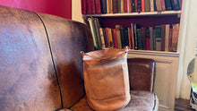 Load image into Gallery viewer, Wabi Sabi Leather Basket - NATURAL VEG TAN