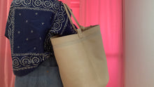 Load image into Gallery viewer, Wabi Sabi Leather Basket - NATURAL VEG TAN