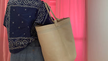 Load image into Gallery viewer, Wabi Sabi Leather Basket - NATURAL VEG TAN