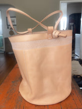 Load image into Gallery viewer, Wabi Sabi Leather Basket - NATURAL VEG TAN
