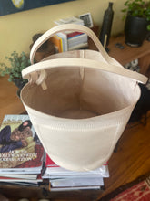 Load image into Gallery viewer, Wabi Sabi Leather Basket - NATURAL VEG TAN
